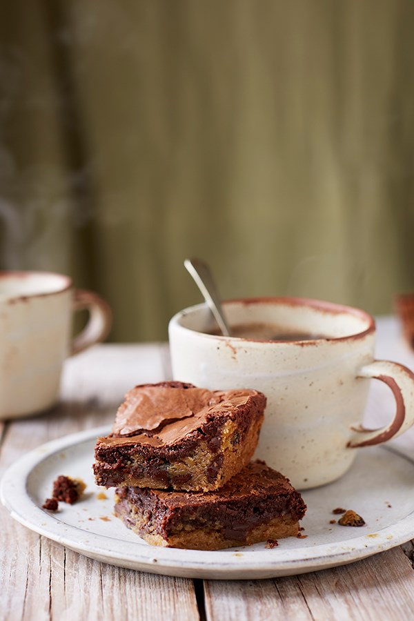 Double choc chip brookies