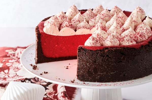 Double-choc red velvet cheesecake
