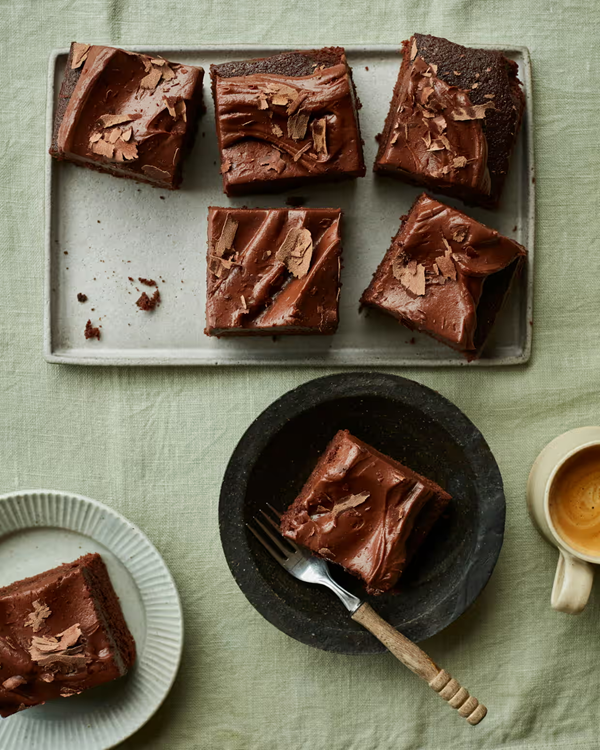 Double chocolate and mascarpone traybake