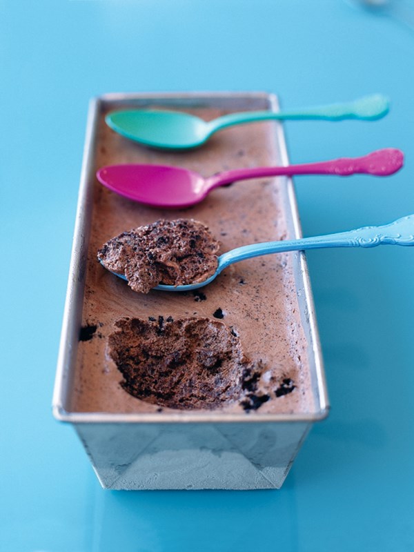 Double chocolate brownie semifreddo