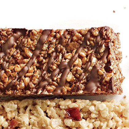 Double-chocolate chewy crispy bars