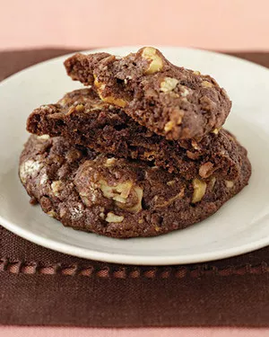 Double chocolate coconut cookies