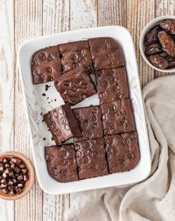 Double chocolate date brownies