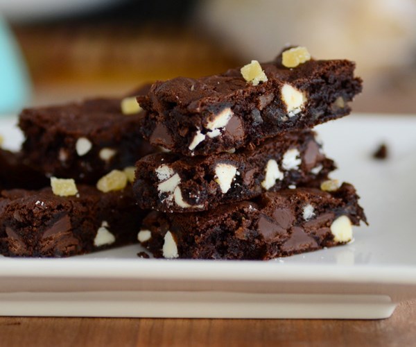 Double chocolate ginger bar cookies