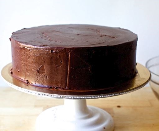Double chocolate layer cake