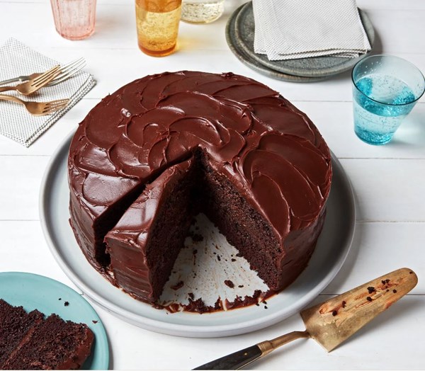 Double chocolate layer cake