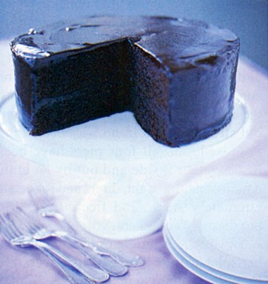 Double chocolate layer cake