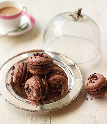 Double chocolate macaroons