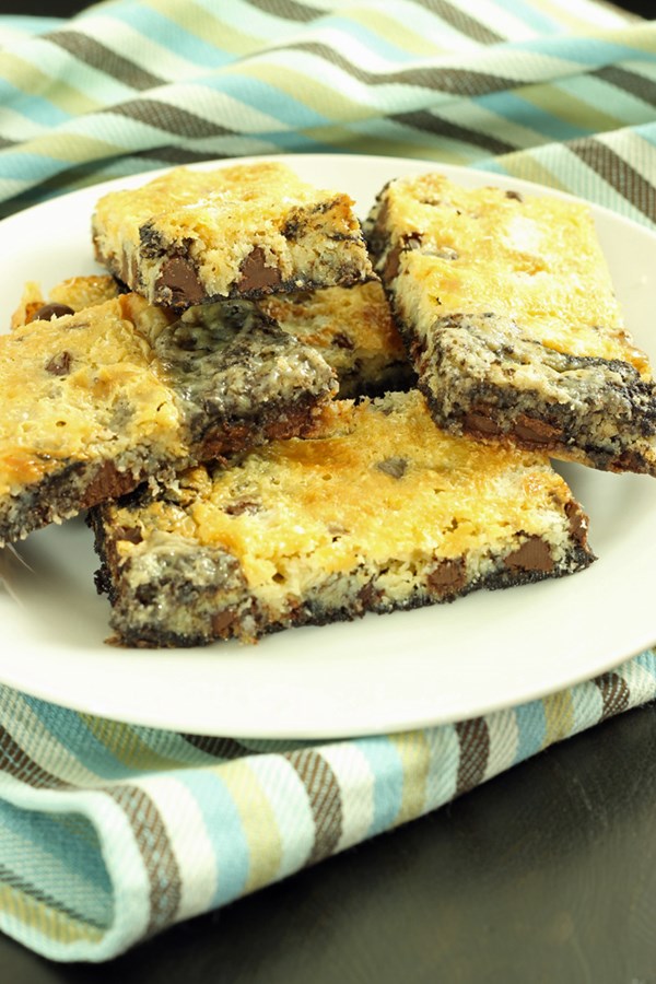 Double chocolate magic bars