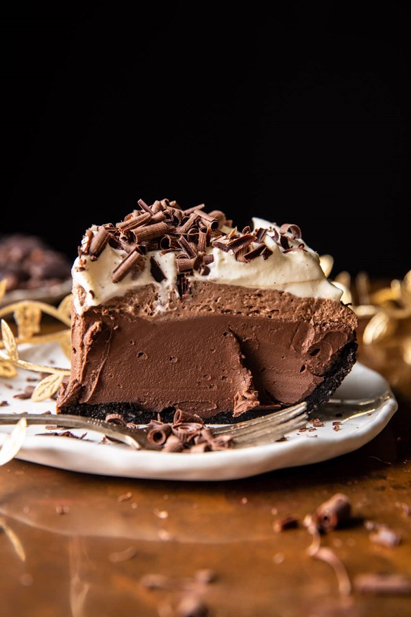 Double chocolate mocha pudding pie