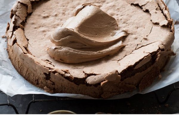Double chocolate nut cake