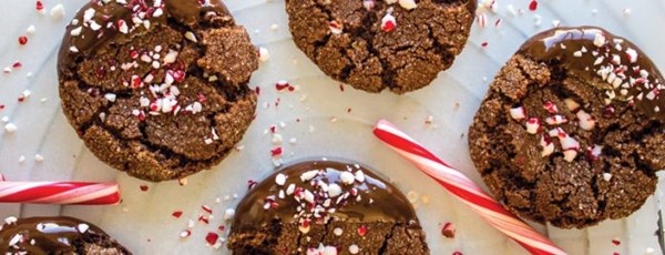 Double chocolate peppermint sugar cookies [melted chocolate]