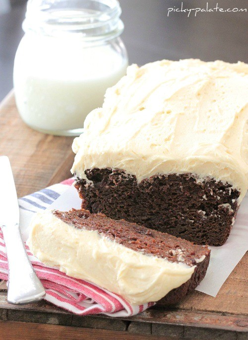 Double chocolate pumpkin cake with pumpkin spice buttercream