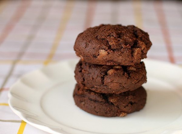 Double chocolate pumpkin cookies