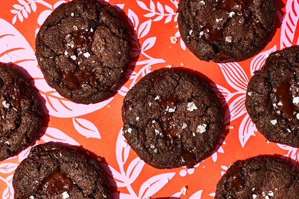 Double-chocolate rye cookies