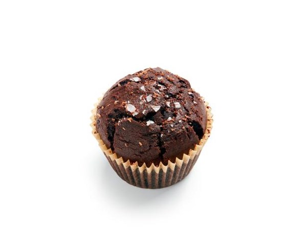 Double-chocolate salted caramel muffins