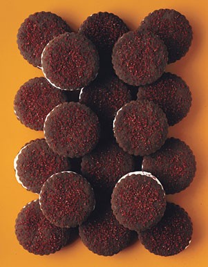 Double-chocolate sandwich cookies