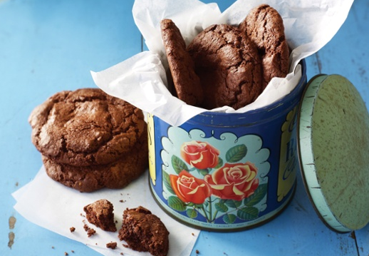 Double chocolate sea salt and rice cookies