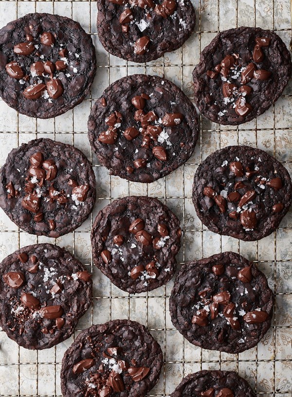 Double chocolate, sea salt and roasted peanut cookies