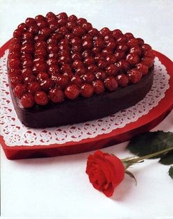 Double chocolate sweetheart cake (really the final word in chocolate cake)