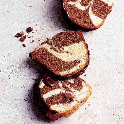 Double-chocolate swirl pound cake