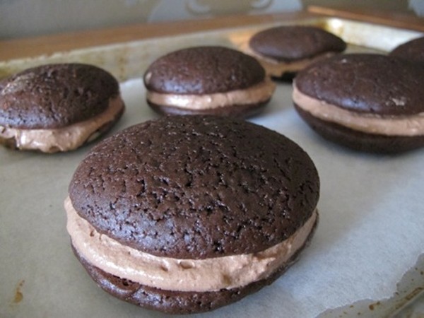 Double chocolate whoopie pies