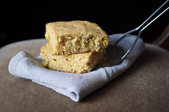 Double-corn corn bread with fresh thyme
