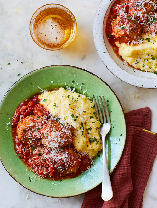 Double corn Parmesan polenta