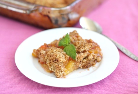 Double-crusted plum crisp