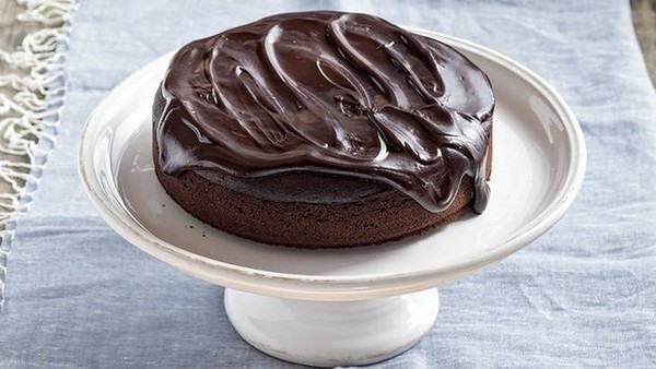 Double dark chocolate olive oil cake