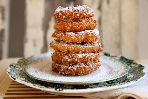 Double dipped apple doughnuts