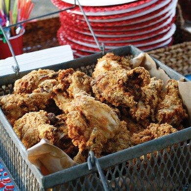 Double-dipped buttermilk fried chicken