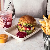 Double drive-thru veggie burgers