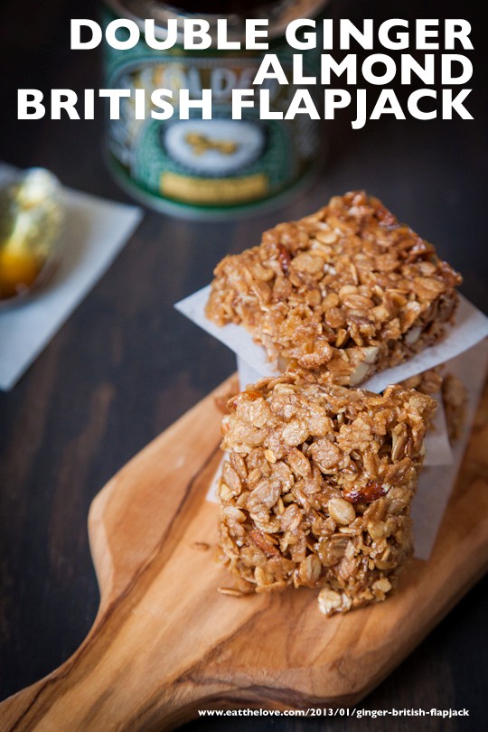 Double ginger almond British flapjack