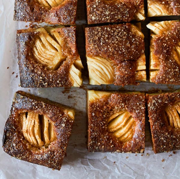Double ginger and apple cake