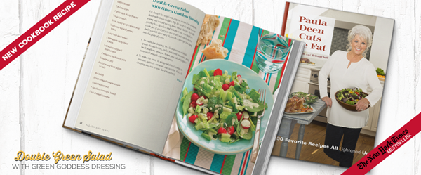 Double green salad with green goddess dressing