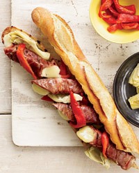 Double-grilled antipasto sandwiches