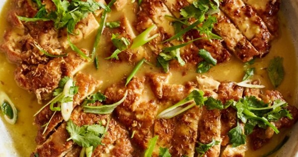 Double lemon chicken with cheat’s preserved lemon