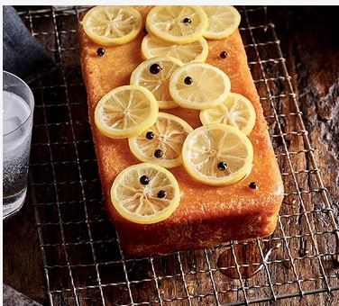 Double lemon, gin & tonic cake