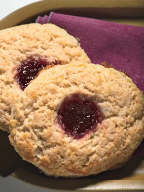 Double-lemon thumbprint scones