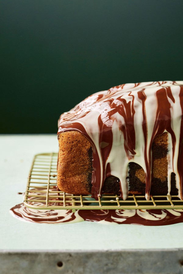 Double marble loaf cake