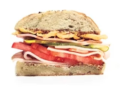 Double-onion turkey sandwich