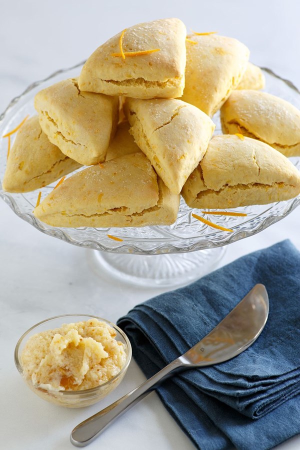 Double orange scones with orange butter