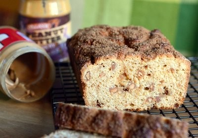 Double peanut butter quick bread