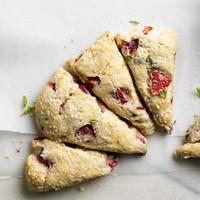 Double-strawberry scones