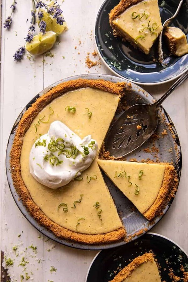 Double stuffed vanilla Key lime pie