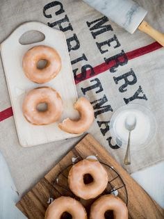Doughnuts with orange vanilla frosting