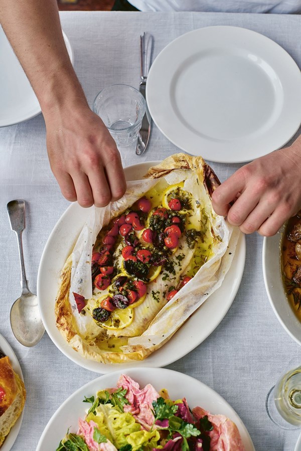 Dover sole en papillote