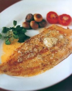 Dover sole with a steak garnish