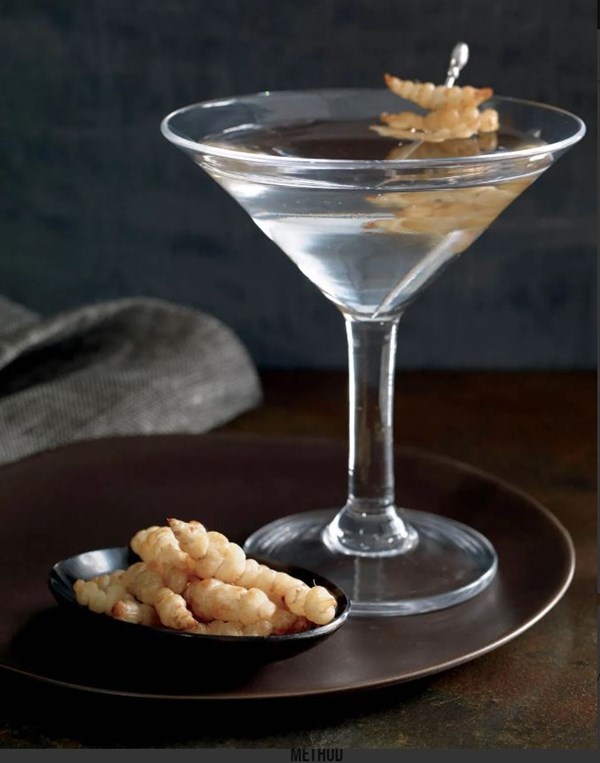 Dr. Gibson meet Mr. Crosne (Pickled crosne martini)